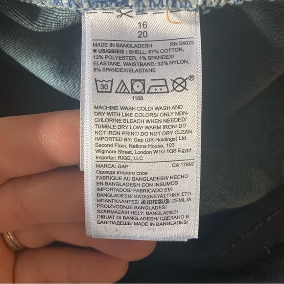 Gap Dark Wash Skinny Maternity Jeans Full Panel - Picture 7 of 7